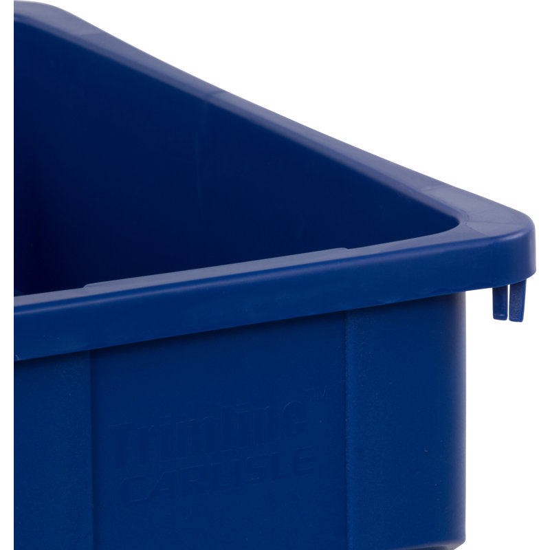 TrimLine™ Plastic Open Outdoor Trash & Recycling Bin - 15 Gallons, Blue, 15