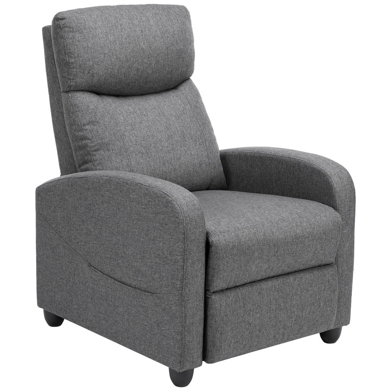 26.77'' Wide Recliner Chair, Ergonomic Adjustable Single Sofa, Thickened Padded Seat, Back and Foot Recline, Modern Home Theater Seating