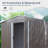8Ft X 4Ft Outdoor Metal Storage Shed With Window And Metal Foundation,Gray-126006853