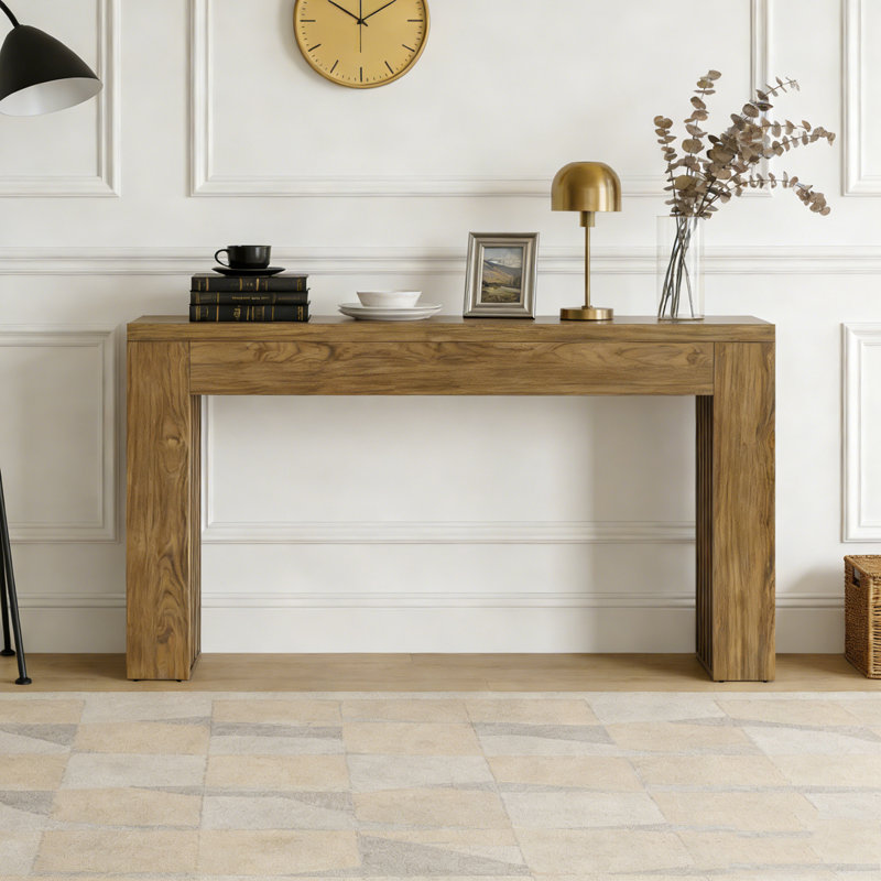 Wooden Console Table Sofa Table Behind The Couch Hallway Table