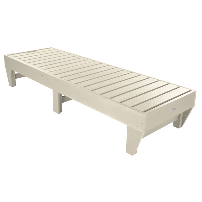 Annette Outdoor Chaise Lounge, White Wash