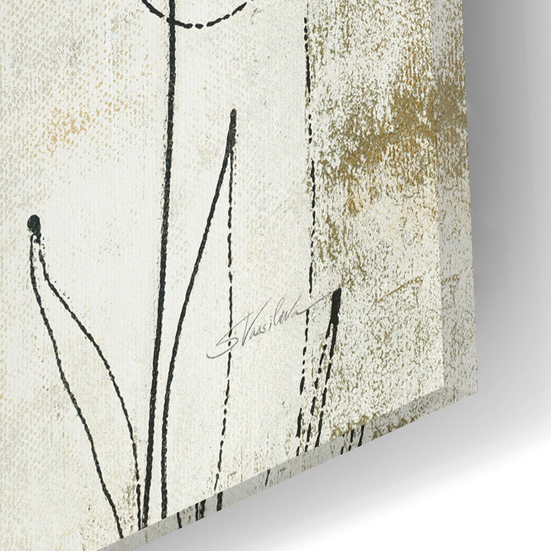  «Botanical Trio 2 Neutral» par Silvia Vassileva, art mural en verre acrylique, 12 po x 16 po