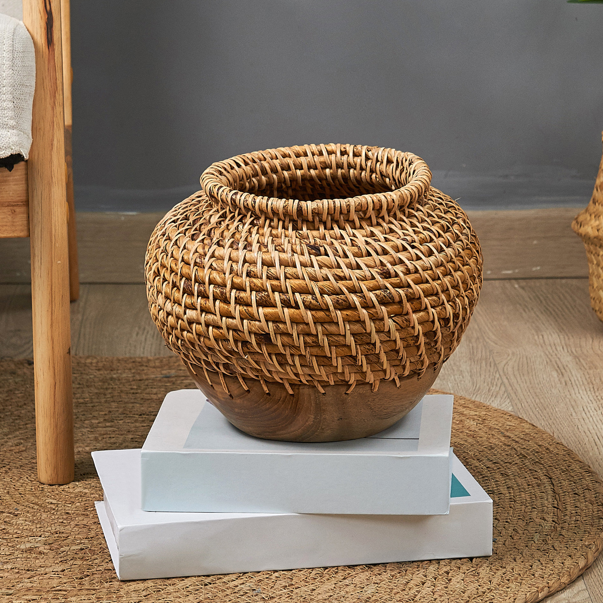 Bay Isle Home Adelinda Rattan Decorative Bowl Wayfair