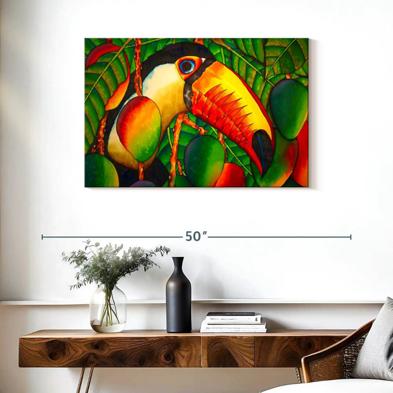 Paradise Toucan, 24" H x 36" W