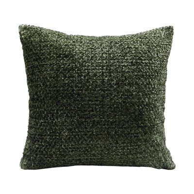 Motif de fausse fourrure de lin violet en polyester, jacquard texturé bouclé, olive, carré, 18 po x 18 po, coussin décoratif décoratif