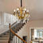 Lustre classique en cristal avec bougie en cristal avec ampoules DEL-636109263-636109262-636109253