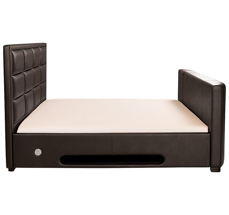 Hughenden Upholstered TV Bed, Black, King
