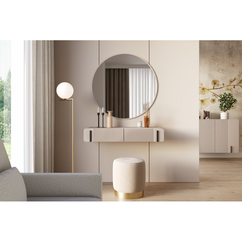 Corbit Dressing Table, Cashmere /Black