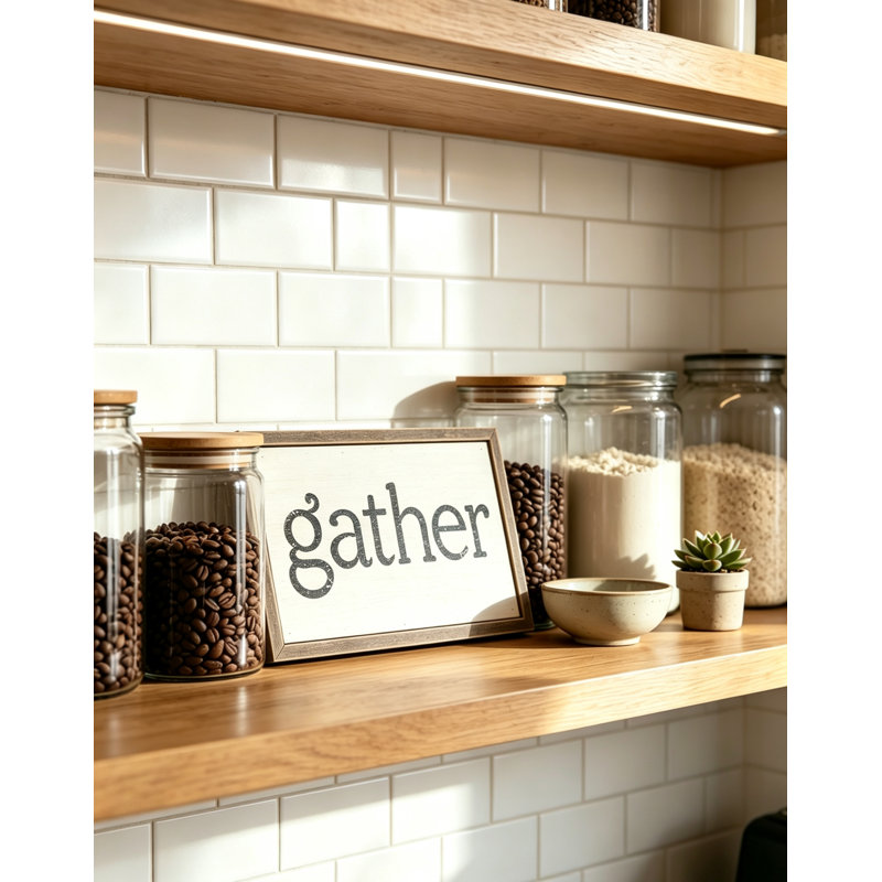Plaque en bois Gather