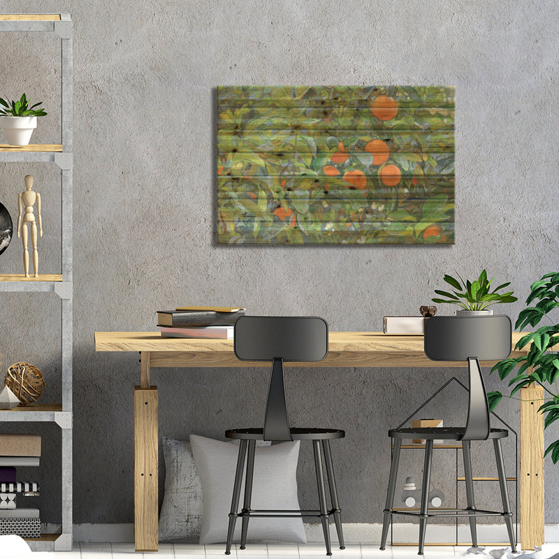 «Oranges on Wood» par Simon Kozhin, reproduction, H 18 po x l 26 po x P 1,5 po