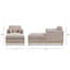 Chaise longue Knox 65" de style ferme moderne, chenille taupe pierre-875550087