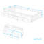 Lit plateforme simple avec 3 tiroirs, blanc