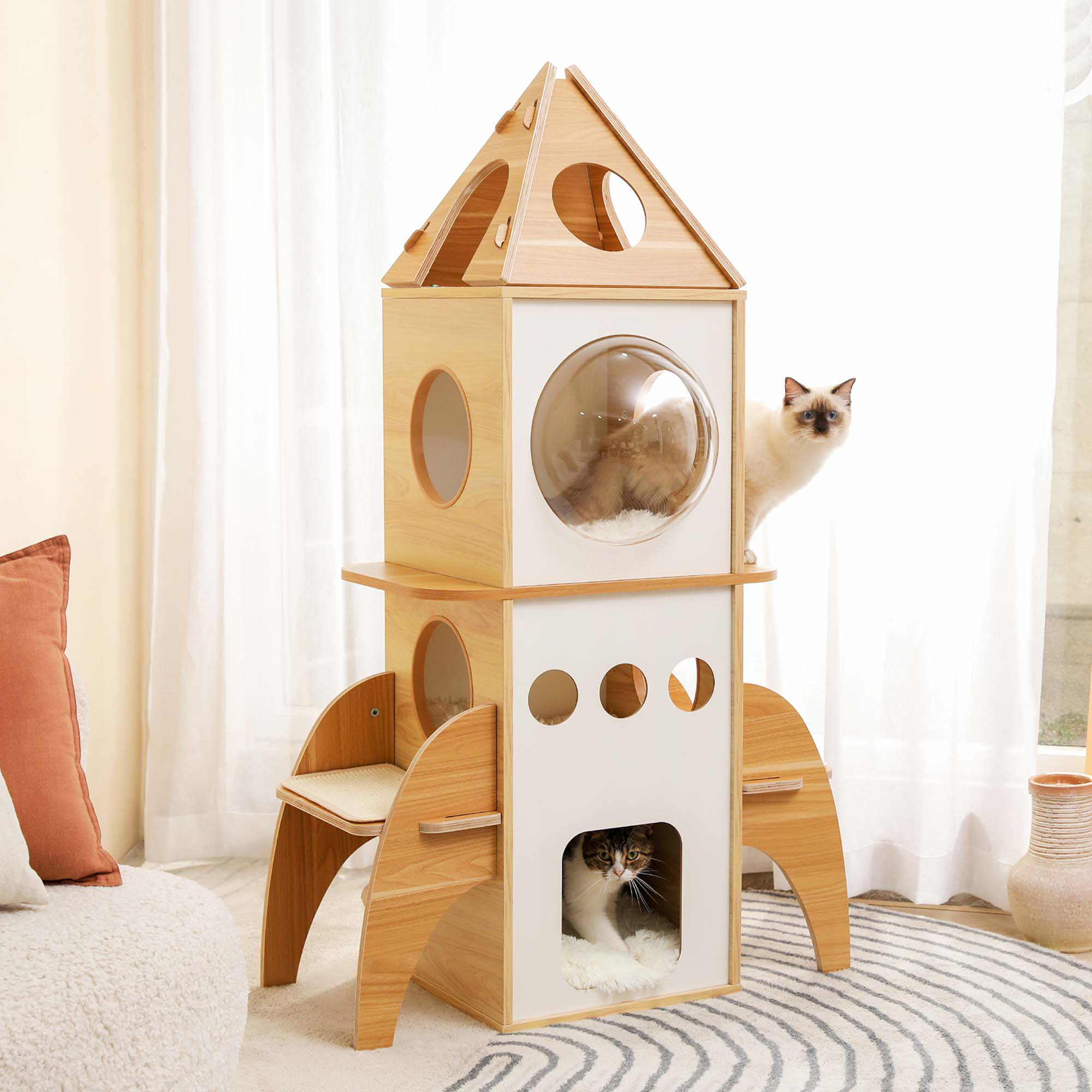 Tucker Murphy Pet™ Modern Cat Tree Rocket Shape,54