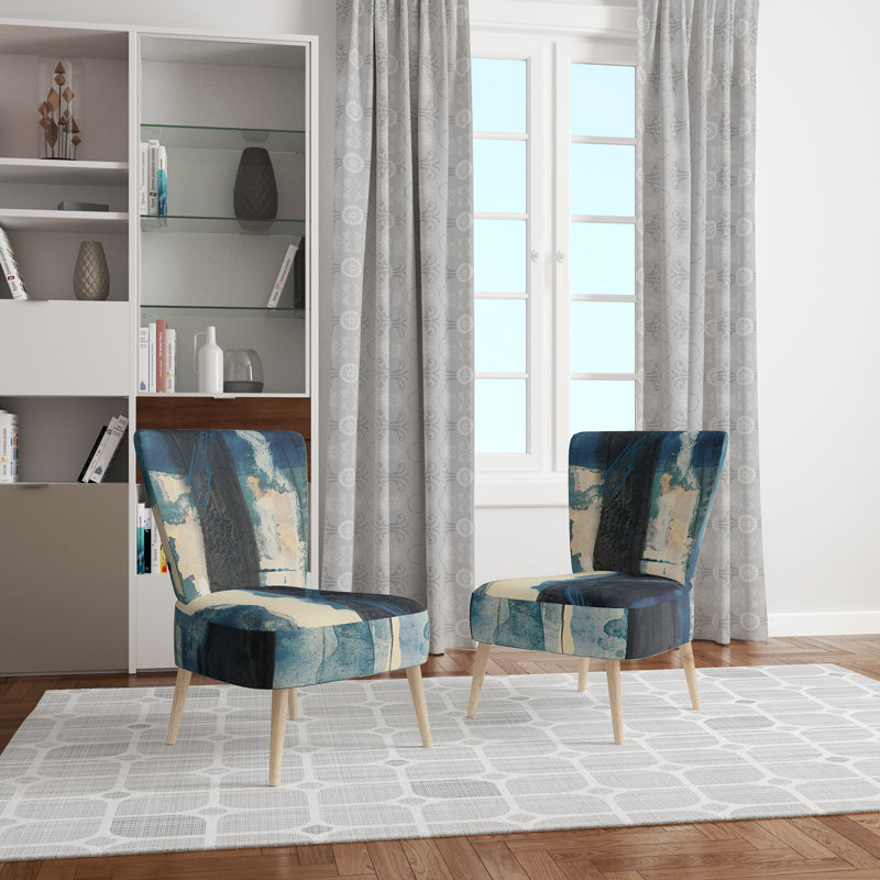 Chaise d'appoint rembourrée Deep Woods II Indigo - Country Charm