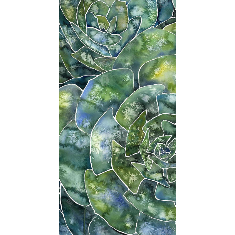 Abstract succulents - 15.75"x31.50" Desk mat