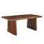 Ensemble de salle à manger sept pièces en bois massif brun avec six chaises-1292465157-1292465163