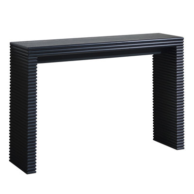 Console Table with Ribbed Design,Wood Console Table, 47" W entryway table,Black Entry Table Narrow Console Table, Modern Hallway Table, Modern Sofa Ta
