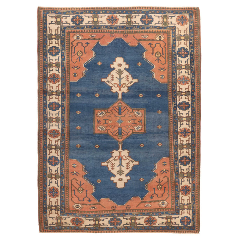 Tapis bleu Melis 7 pi 4 po x 10 pi 4 po