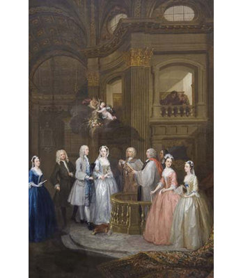 Mariage de Stephen Beckingham et Mary Cox par William Hogarth - reproduction