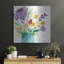 " Teal Vase With Bright Flowers " Print-1002540951