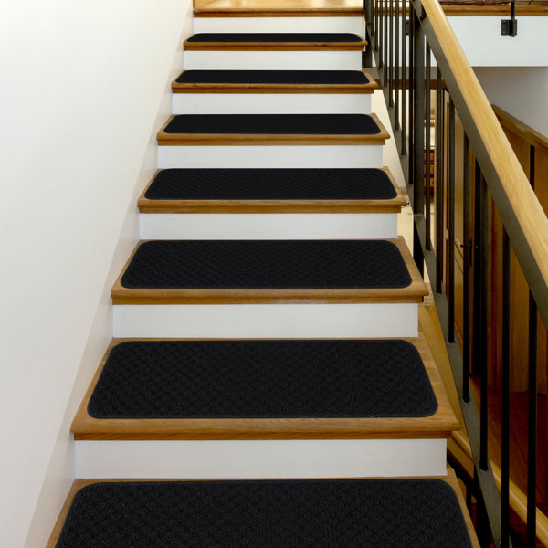 Canora Grey Non-Slip Black Stair Treads, Wayfair