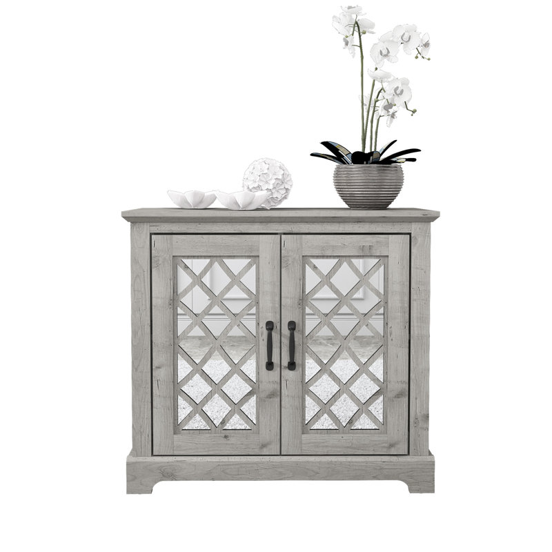 Perrault 2 Door Accent Cabinet, Mexican Gray