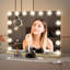 Makeup Mirror with 3 Color Lights, 58×45cm Large Lighted Vanity Mirror with 15 Dimmable LED Bulbs-679363152