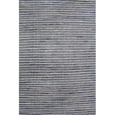 Tapis rayé gris tissé à la main