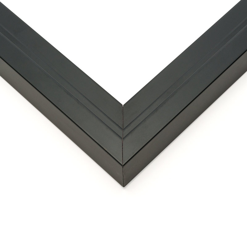 Raudez Solid Wood None Floater Picture Frame, Black, 14" W x 40" H