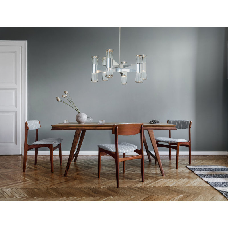 Bellis 6-Arm 12-Light Round Chandelier, Sterling