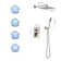 Modern Wall-Mounted Rain Shower System with Air Injection Technology
