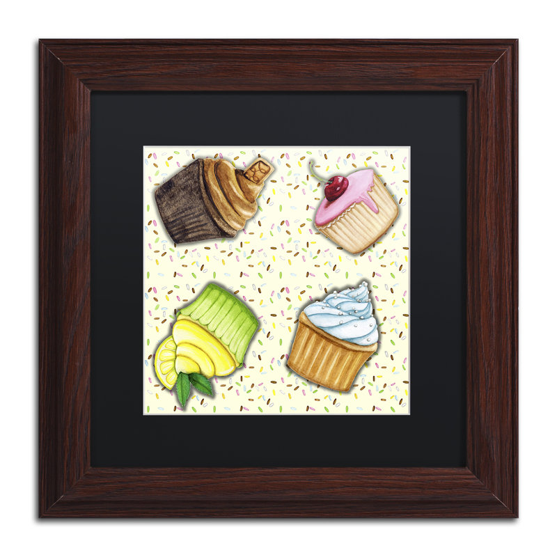 « petits gâteaux rejetter », art encadré, H 11 po x l 14 po x P 0,5 po, Noir