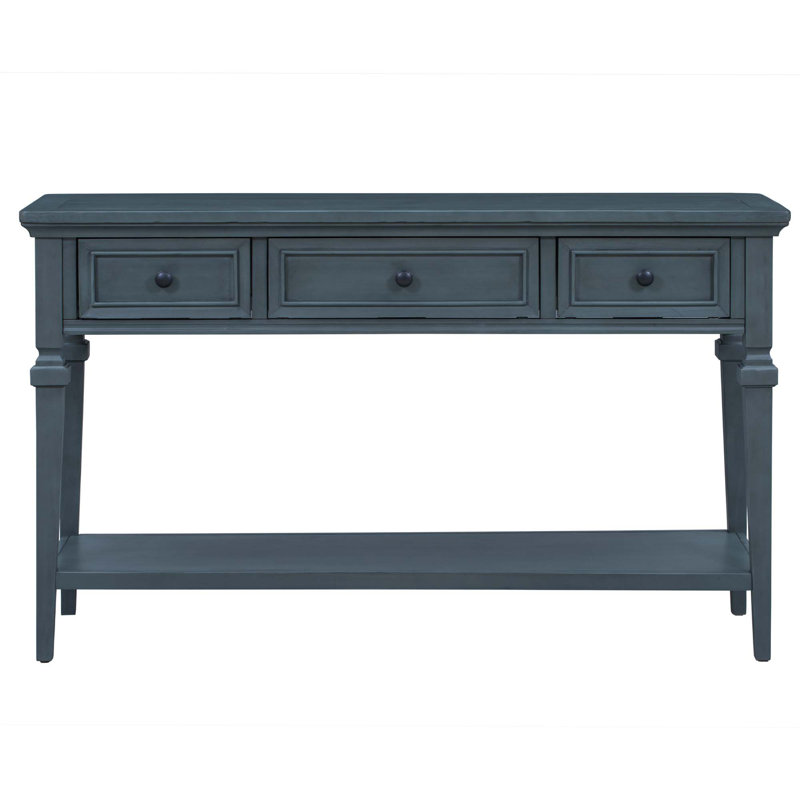 Classic Retro Style Console Table With Three Top Drawers And Open Style Bottom Shelf,entryway table,sofa table,entry table