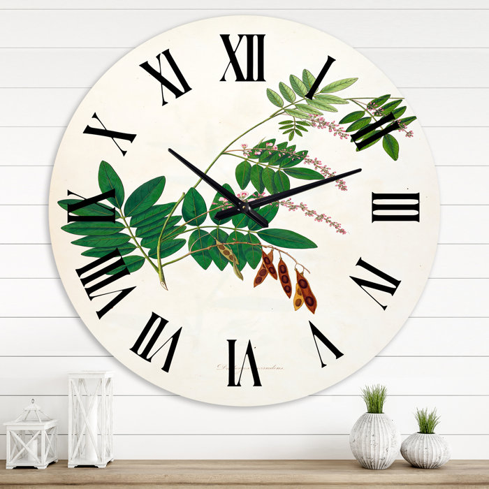 Bless international Vintage Botanicals XI - Farmhouse wall clock | Wayfair