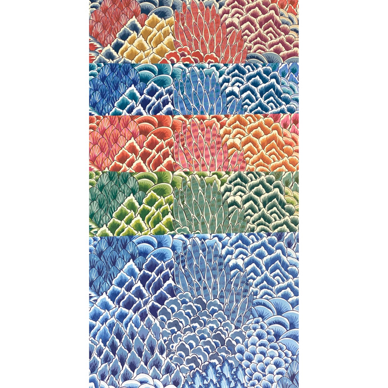Grand Bazaar Katibi 30' L x 26.75" W Wallpaper Roll, Turquoise