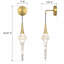 Luminaire de salle de bain moderne 26,25 "en or brossé, lumière DEL à intensité variable en cristal 3 lumières-250034375