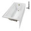 Baignoire en alcôve droite en acrylique blanc brillant avec drain extérieur Streamline 60 po x 30 po Streamline-101699346