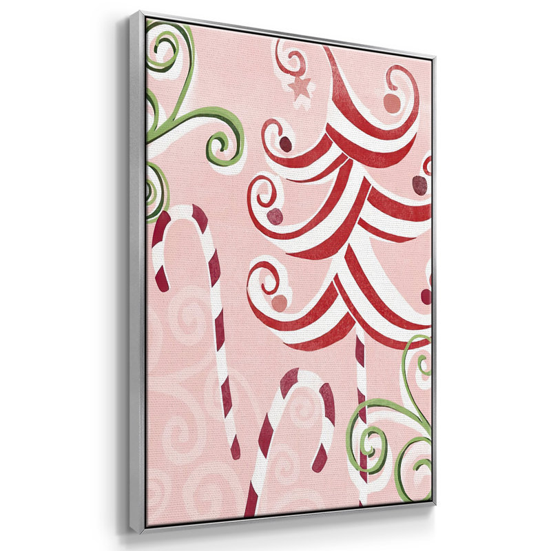 Candy Cane Holiday II, H 25 po x l 17 po x P 1,5 po, Argent
