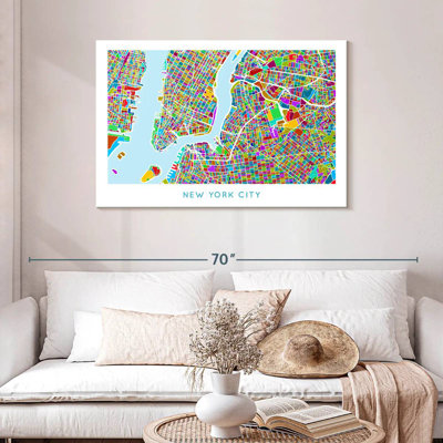 Carte de New York en couleur Aliaz
