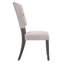 Ensemble de 2 chaises d'appoint à dossier capitonné beige et gris vieilli