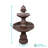 Curved Plinth Traditional Polyresin Outdoor Water Fountain