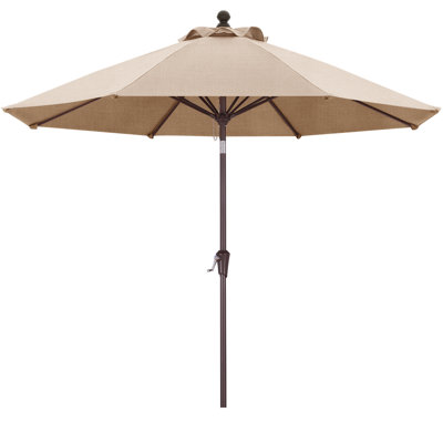 9’ Olefin Market Umbrella with Tilt and Crank Lift