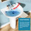 Lavabo sur pied en porcelaine vitrifiée en forme de U l 20 po x P 17 po, 1 trou de robinet et trop-plein, blanc-111448529