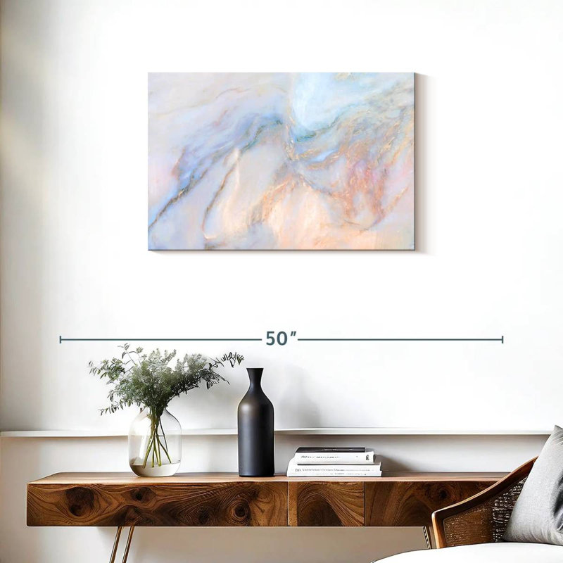 Avery abstrait pastel, H 20 po x l 30 po
