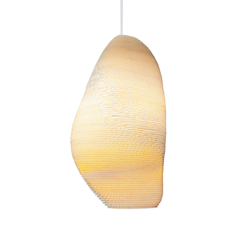 Scraplights Organic Pebbles Recycled Cardboard Pendant Light - Denny, Blonde