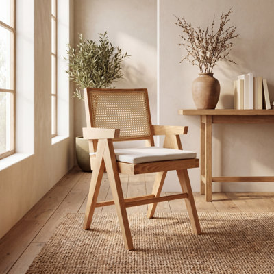 Josephina 17.7'' H Leather Upholstered Ash Armchair