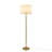 Vesta Textured Ceramic Table Lamp with Fluted Fabric Shade