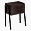 Table d'appoint, côté, bout, table de chevet, lampe, stratifié brun, métal noir, contemporain, moderne-719019199