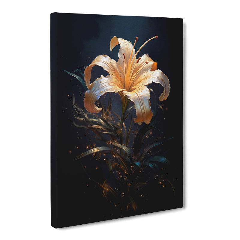 Lily Flower Conceptual - Wrapped Canvas, 60cm H x 40cm W x 3cm D