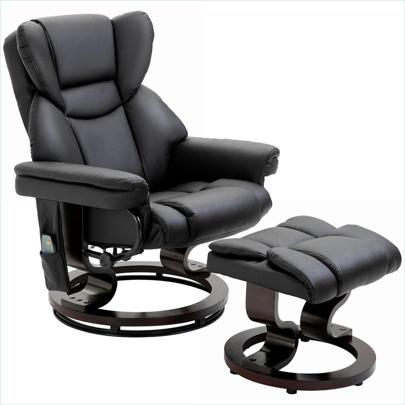 Fauteuil inclinable de massage BEIMO, Similicuir noir
